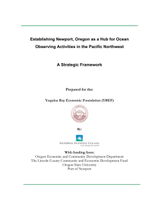 Establishing Newport, Oregon as a Hub for Ocean  A Strategic Framework
