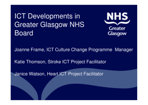 ICT Developments in Greater Glasgow NHS Board