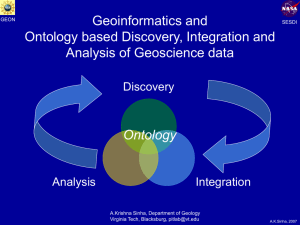 Geoinformatics and Ontology based Discovery, Integration and Analysis of Geoscience data Ontology