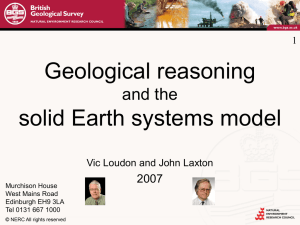Geological reasoning solid Earth systems model and the 2007