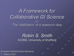 A Framework for Collaborative GI Science Robin S. Smith