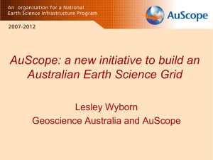 AuScope: a new initiative to build an Australian Earth Science Grid