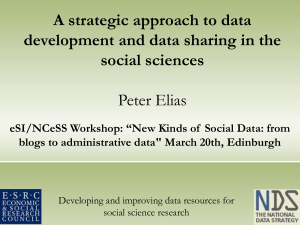 A strategic approach to data development and data sharing in the