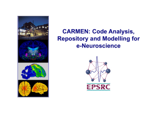 CARMEN: Code Analysis, Repository and Modelling for e-Neuroscience