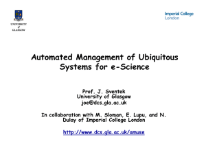Automated Management of Ubiquitous Systems for e-Science