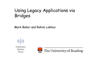 Using Legacy Applications via Bridges Mark Baker and Rahim Lakhoo