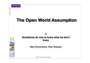 The Open World Assumption or Nick Drummond, Rob Shearer