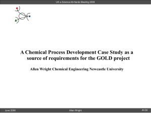A Chemical Process Development Case Study as a