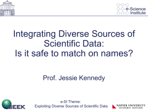 Integrating Diverse Sources of Scientific Data: Prof. Jessie Kennedy