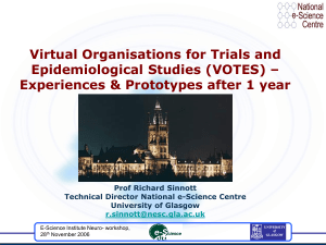 Virtual Organisations for Trials and Epidemiological Studies (VOTES) –