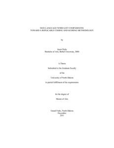 SIGN LANGUAGE WORD LIST COMPARISONS:  by