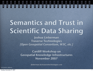 Semantics and Trust in Scientific Data Sharing