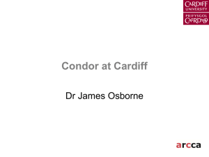 Condor at Cardiff Dr James Osborne