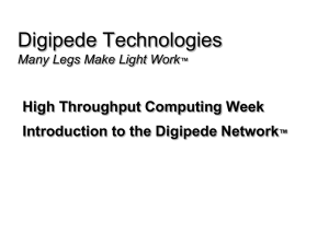 Digipede Technologies High Throughput Computing Week Introduction to the Digipede Network