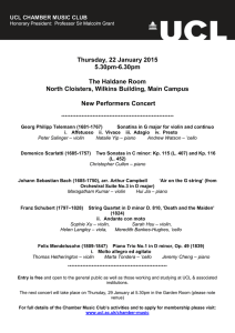 Thursday, 22 January 2015 5.30pm-6.30pm The Haldane Room