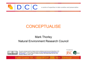 CONCEPTUALISE Mark Thorley Natural Environment Research Council