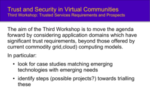 Trust and Security in Virtual Communities