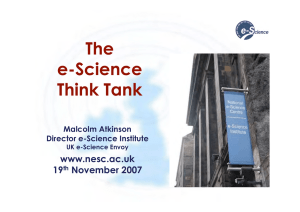 The e-Science Think Tank www.nesc.ac.uk