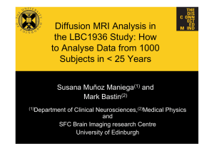 Diffusion MRI Analysis in the LBC1936 Study: How