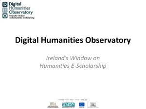Digital Humanities Observatory Ireland’s Window on Humanities E-Scholarship