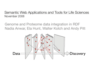 Data Discovery Genome and Proteome data integration in RDF