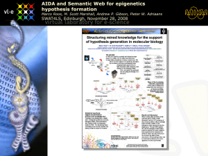 AIDA and Semantic Web for epigenetics hypothesis formation