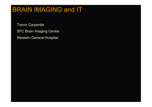 BRAIN IMAGING and IT Trevor Carpenter SFC Brain Imaging Centre Western General Hospital