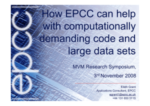 How EPCC can help with computationally demanding code and large data sets