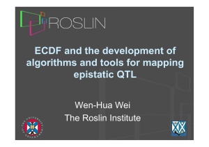 ECDF and the development of algorithms and tools for mapping epistatic QTL