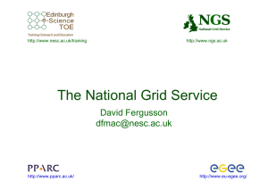 The National Grid Service David Fergusson