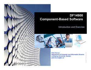DF14900 Component-Based Software  Introduction and Overview