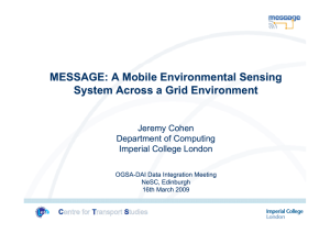 MESSAGE: A Mobile Environmental Sensing System Across a Grid Environment