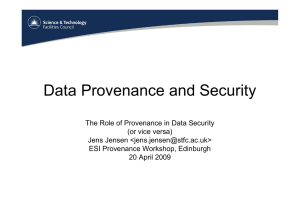 Data Provenance and Security