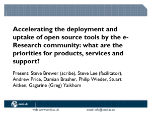 Accelerating the deployment and Research community: what are the