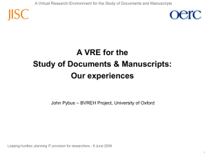 A Virtual Research Environment for the Study of Documents and...