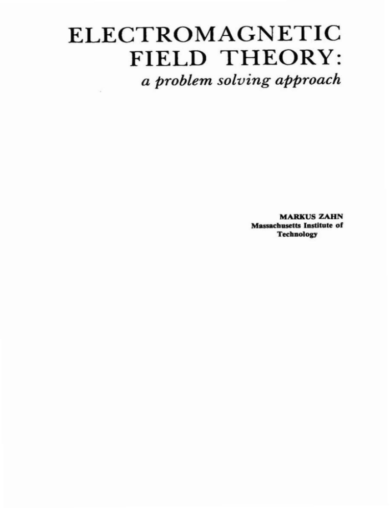 field theory a problem solving approach