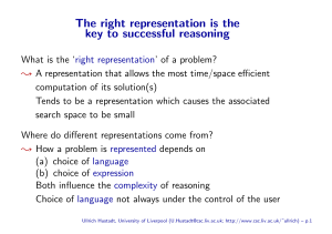 The right representation is the key to successful reasoning