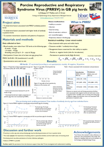 Porcine Reproductive and Respiratory Syndrome Virus (PRRSV) in GB pig herds
