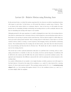 Lecture L8 - Relative Motion using Rotating Axes