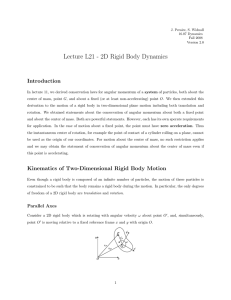 Lecture L21 - 2D Rigid Body Dynamics Introduction