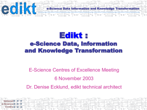 E : dikt e-Science Data, Information
