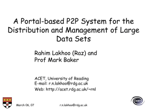 A Portal-based P2P System for the Distribution and Management of Large