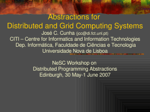 Abstractions for  Distributed and Grid Computing Systems