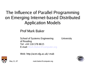 The Influence of Parallel Programming on Emerging Internet-based Distributed Application Models