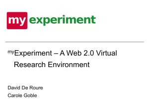 – A Web 2.0 Virtual Experiment Research Environment my