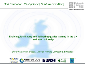 Grid Education: Past (EGEE) &amp; future (ICEAGE) and Internationally
