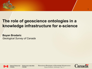 The role of geoscience ontologies in a knowledge infrastructure for e-science