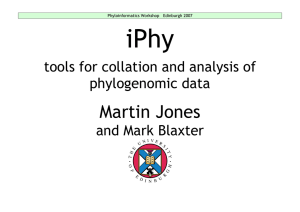 iPhy Martin Jones tools for collation and analysis of phylogenomic data