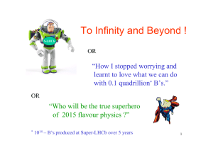 To Infinity and Beyond ! “How I stopped worrying and