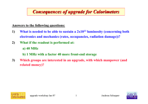 Consequences of upgrade for Calorimeters